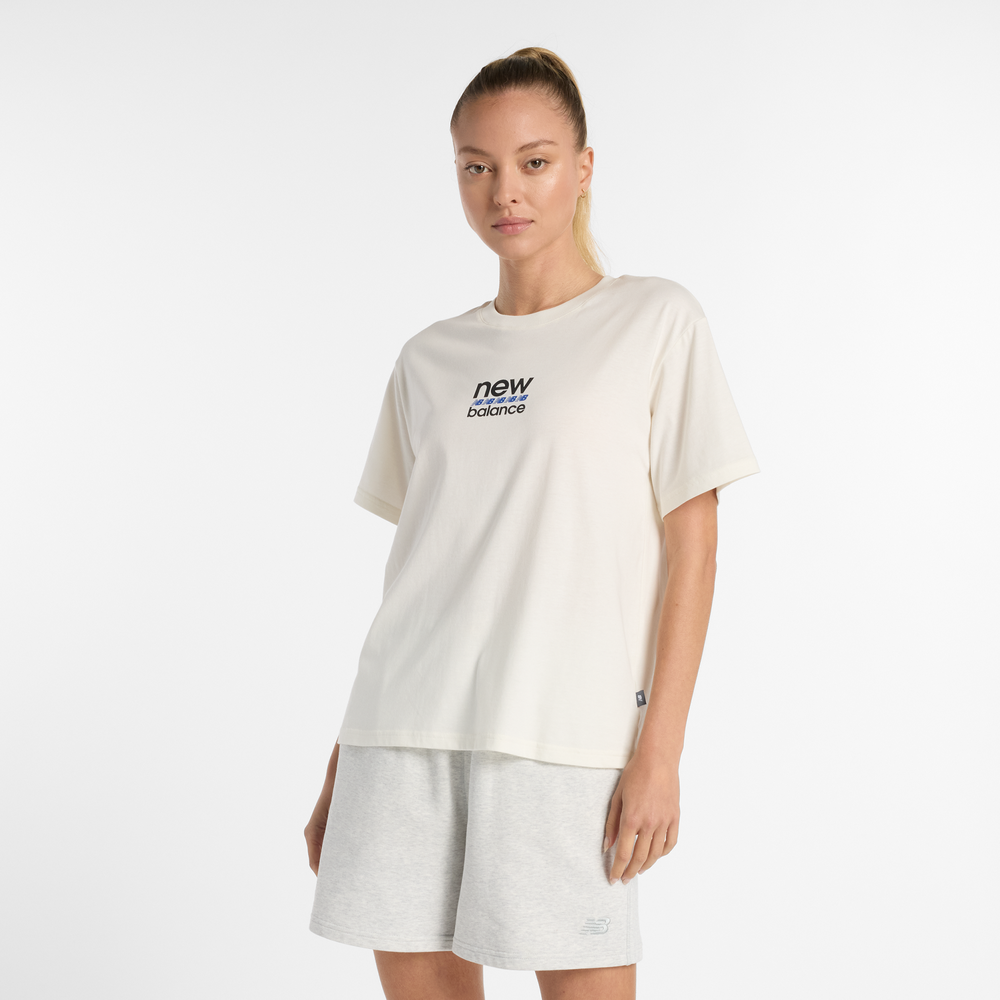 Dámské tričko New Balance WT51541SST – béžové