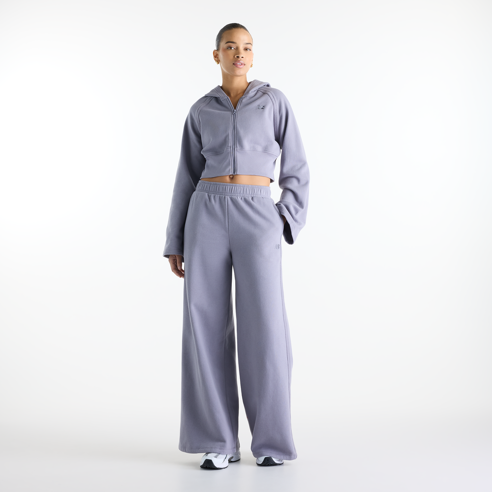 Dámské kalhoty New Balance Brushed Coastal – fialové