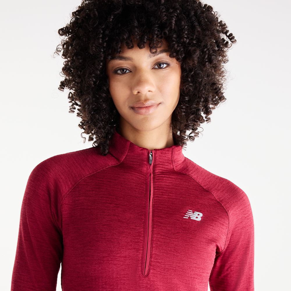 Dámská mikina New Balance RC Essential Heat Grid – červené