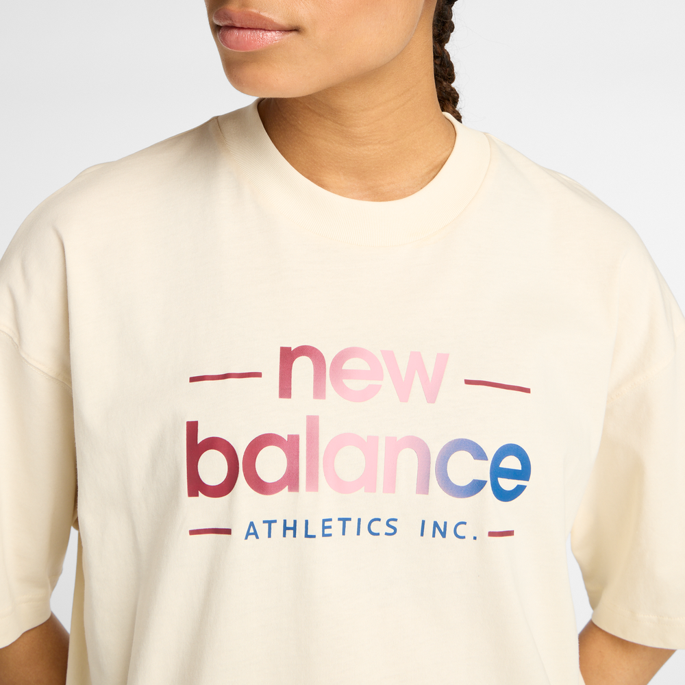 Dámské tričko New Balance WT53916LIN – béžové