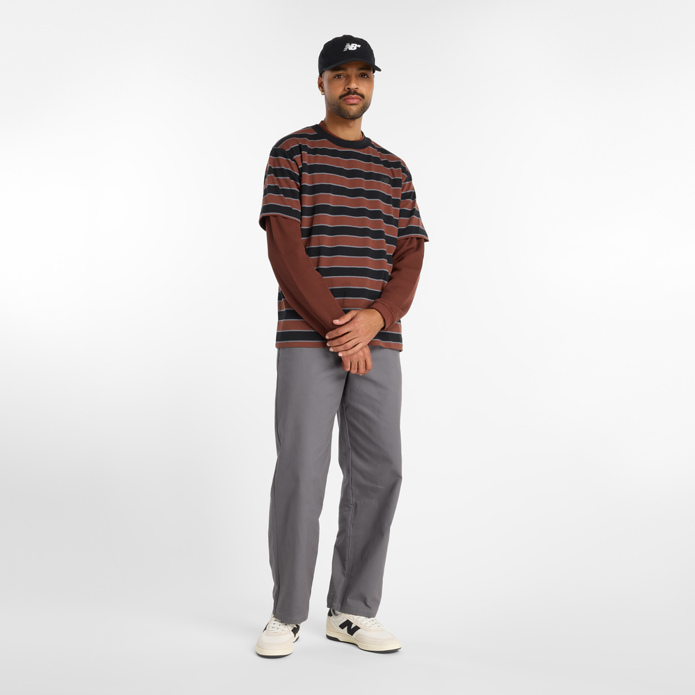 Pánské tričko New Balance Numeric MT53700BK – hnědý