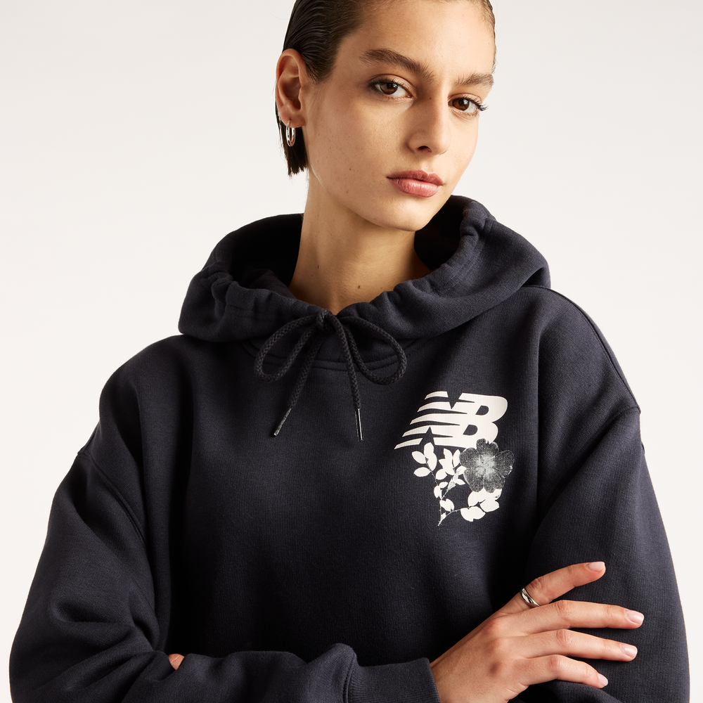Dámská mikina New Balance Pressed Flowers – černé