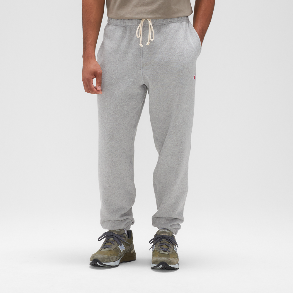 Pánské kalhoty New Balance MADE in USA MP43547AG – šedé