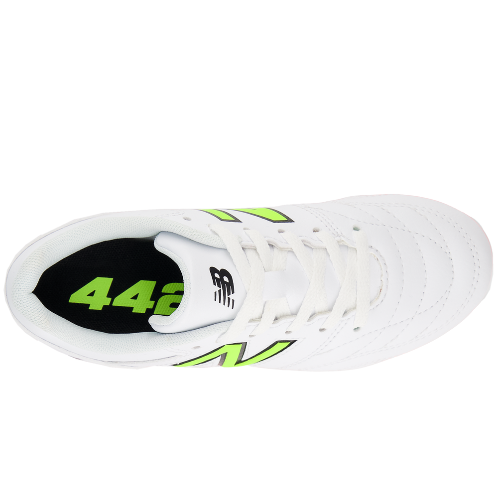 Dětské kopačky New Balance 442 ACADEMY JNR FG V2 JS43FIB2 – bílé