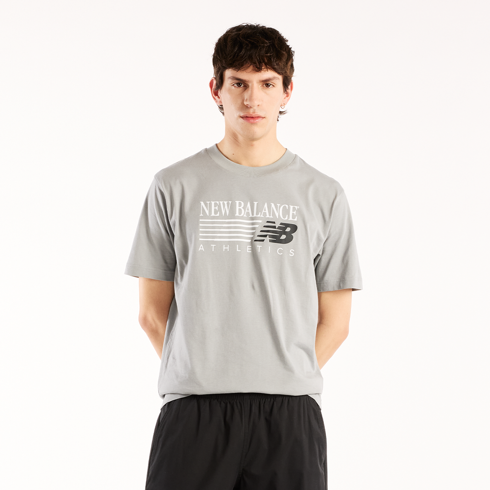 Pánské tričko New Balance MT62U0E0YST – šedé