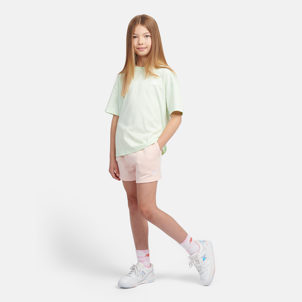 Dětské šortky New Balance LAKG0006PIE – růžové
