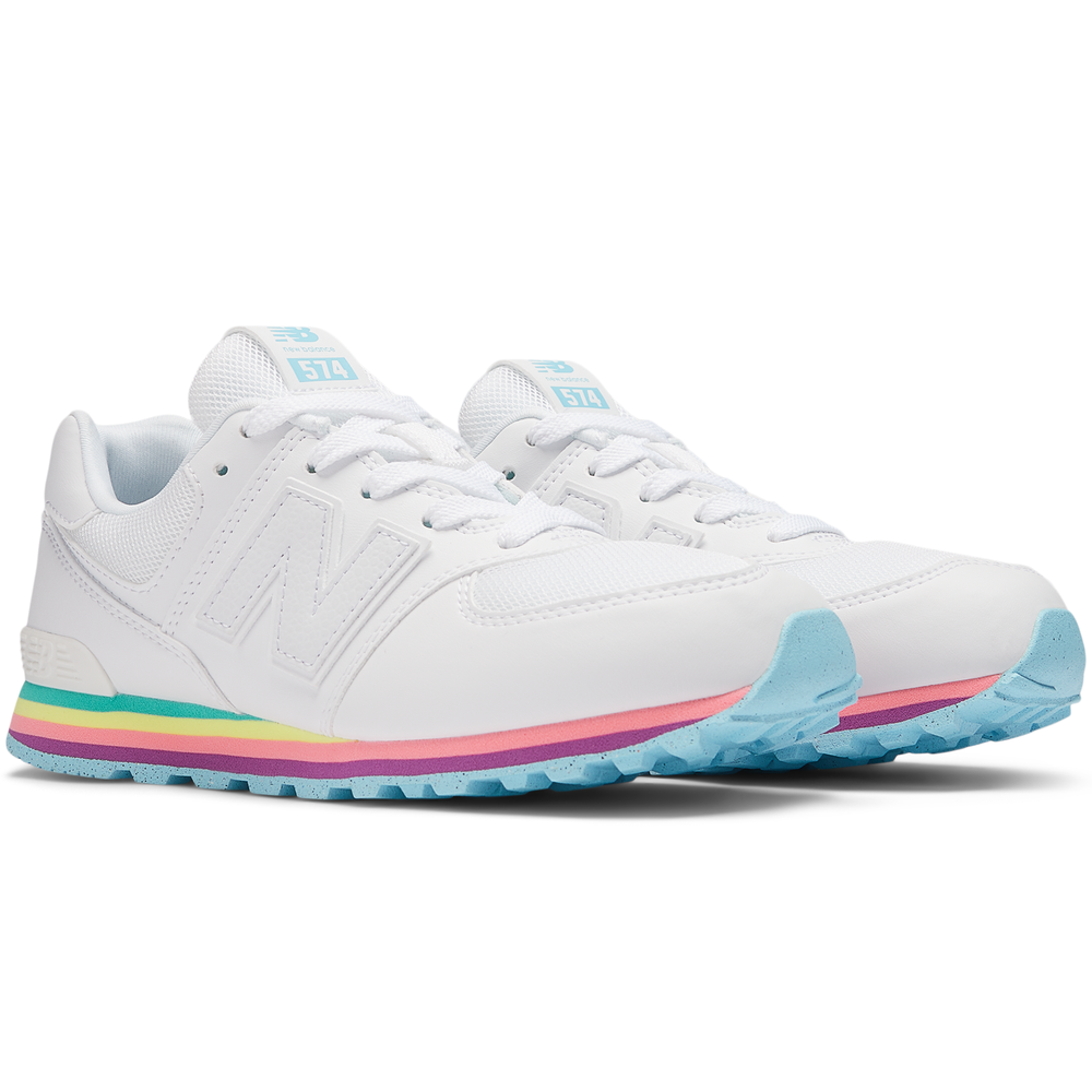 Dětské boty New Balance GC574KIJ – bílé