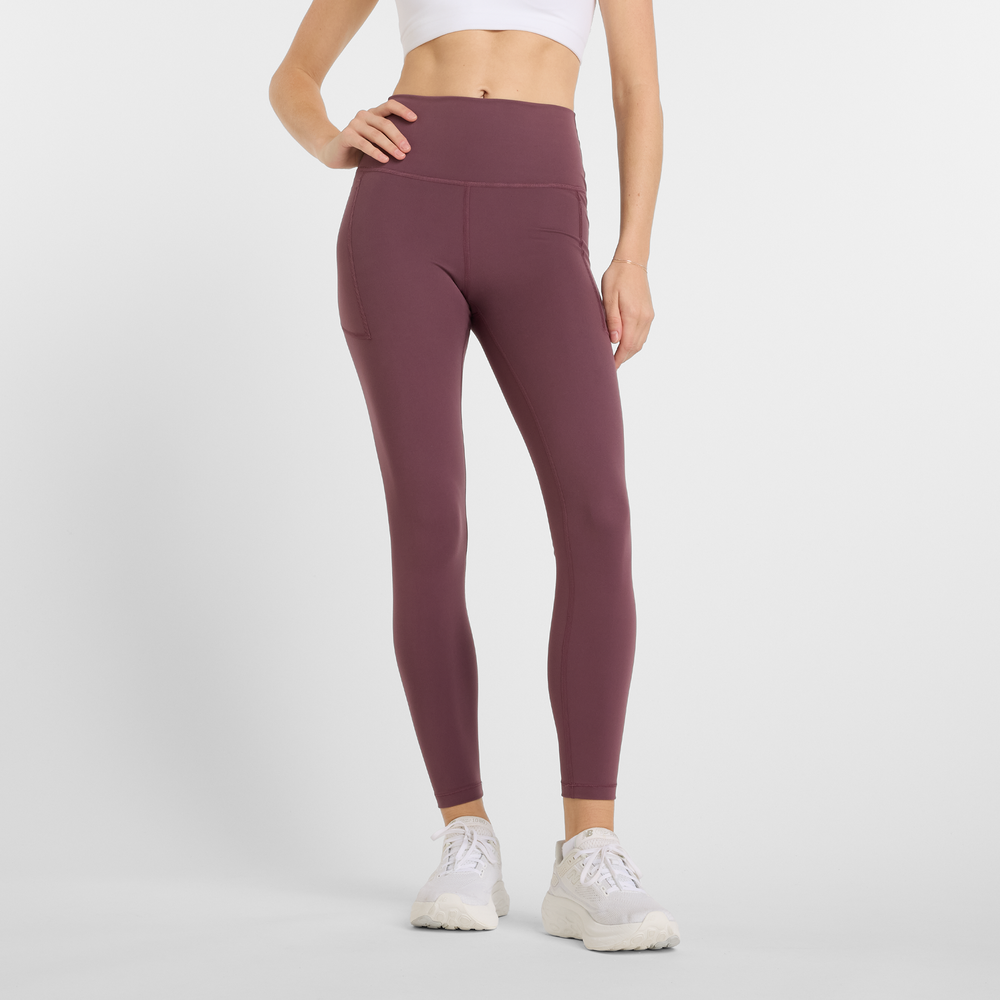 Dámské legíny New Balance WP51124FDP – bordó