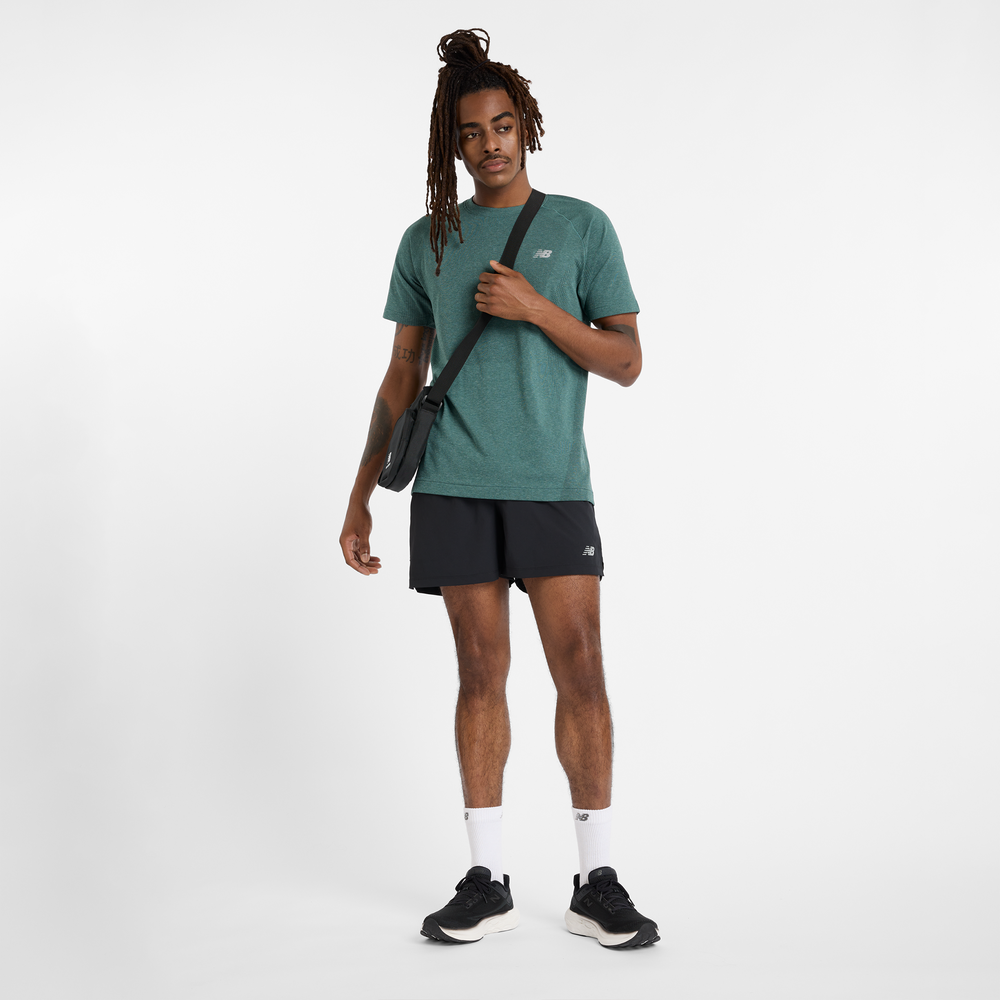 Pánské tričko New Balance MT41080NUS – zelené