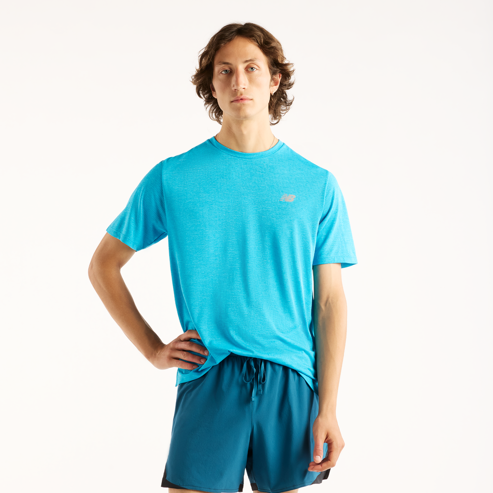 Pánské tričko New Balance MT41253ATD – modré