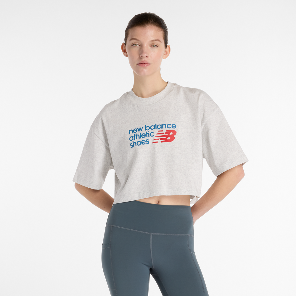 Dámské tričko New Balance WT51908AHH – šedé