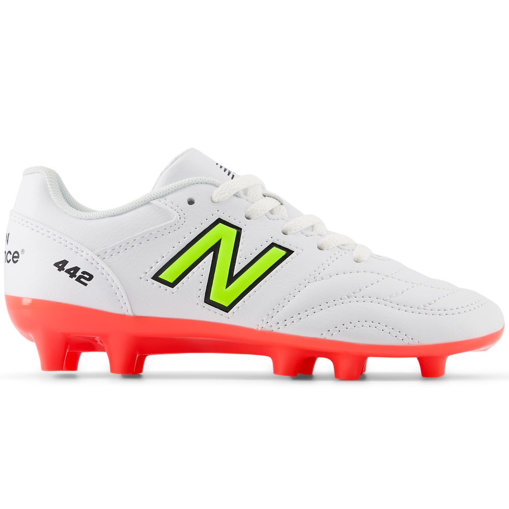 Dětské kopačky New Balance 442 ACADEMY JNR FG V2 JS43FIB2 – bílé