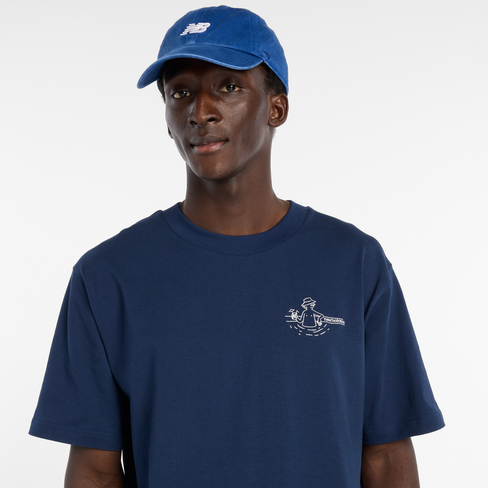 Pánské tričko New Balance MT61J9ICNNY – tmavomodrá