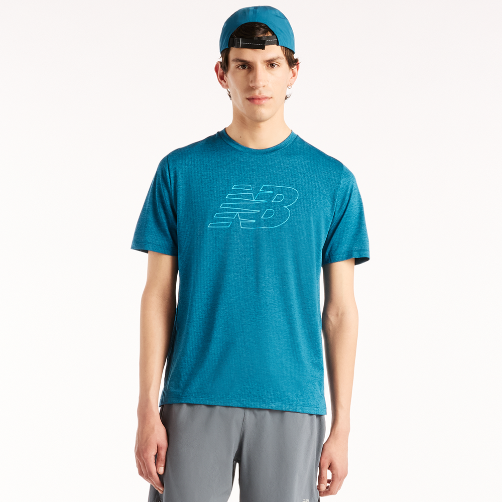 Pánské tričko New Balance MT61W7RRSTS – modré