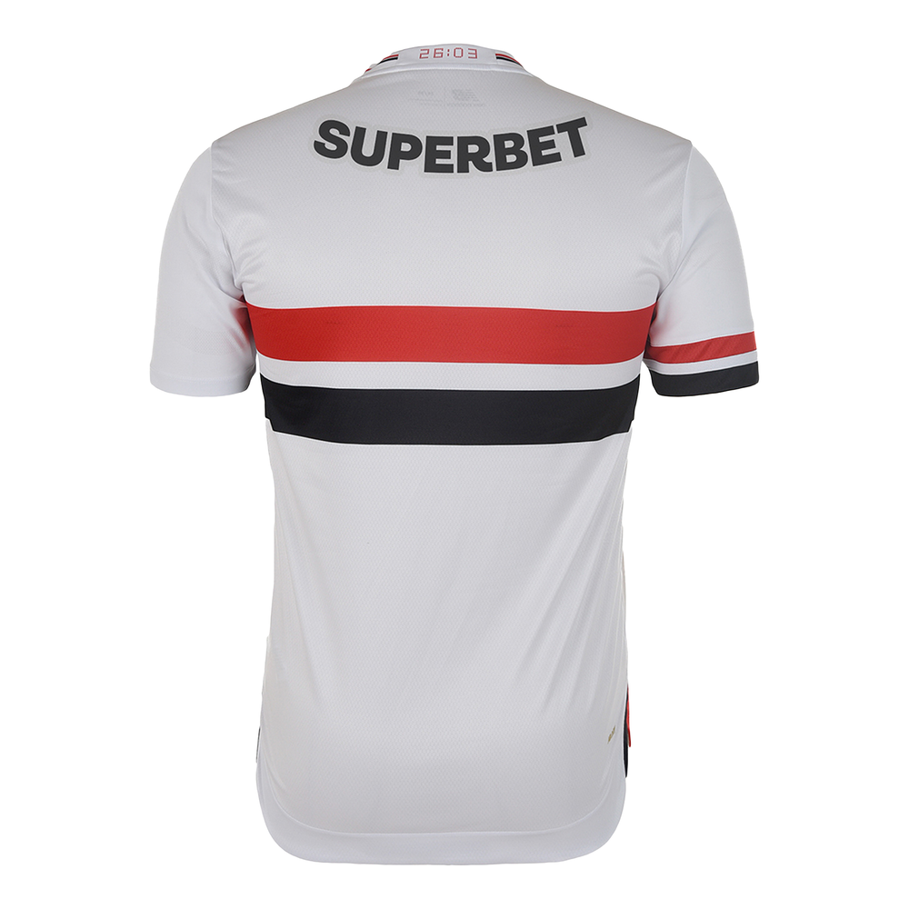 Pánské tričko New Balance Sao Paulo FC MT831834HME – bílé