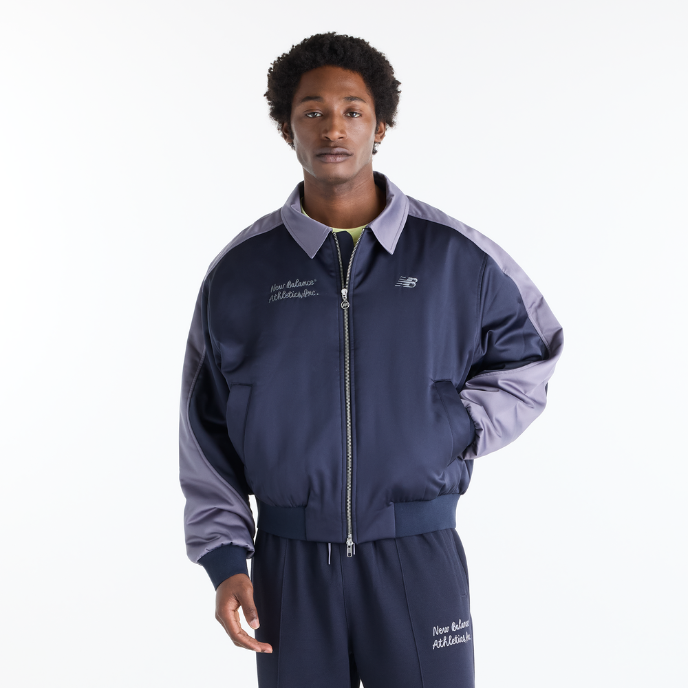 Pánská bunda New Balance MJ62W2B7DNT – tmavomodrá
