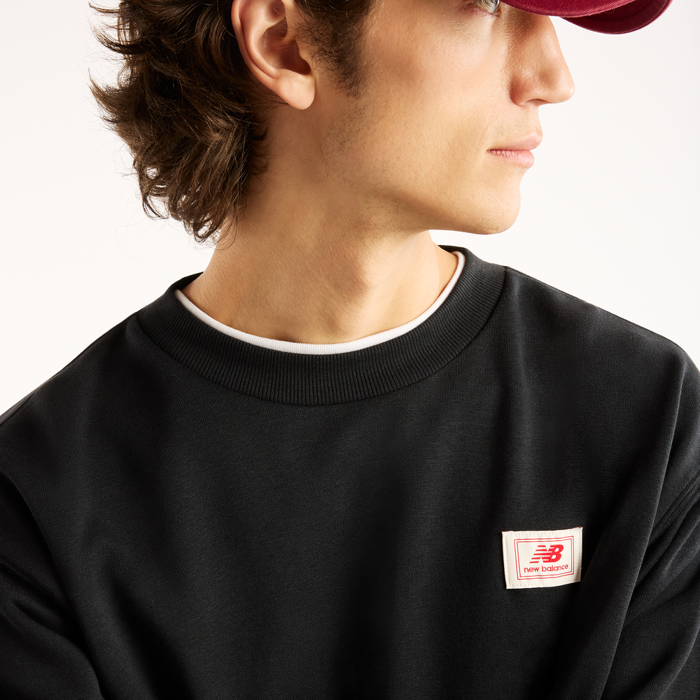 Pánská mikina New Balance Woven Label – černé