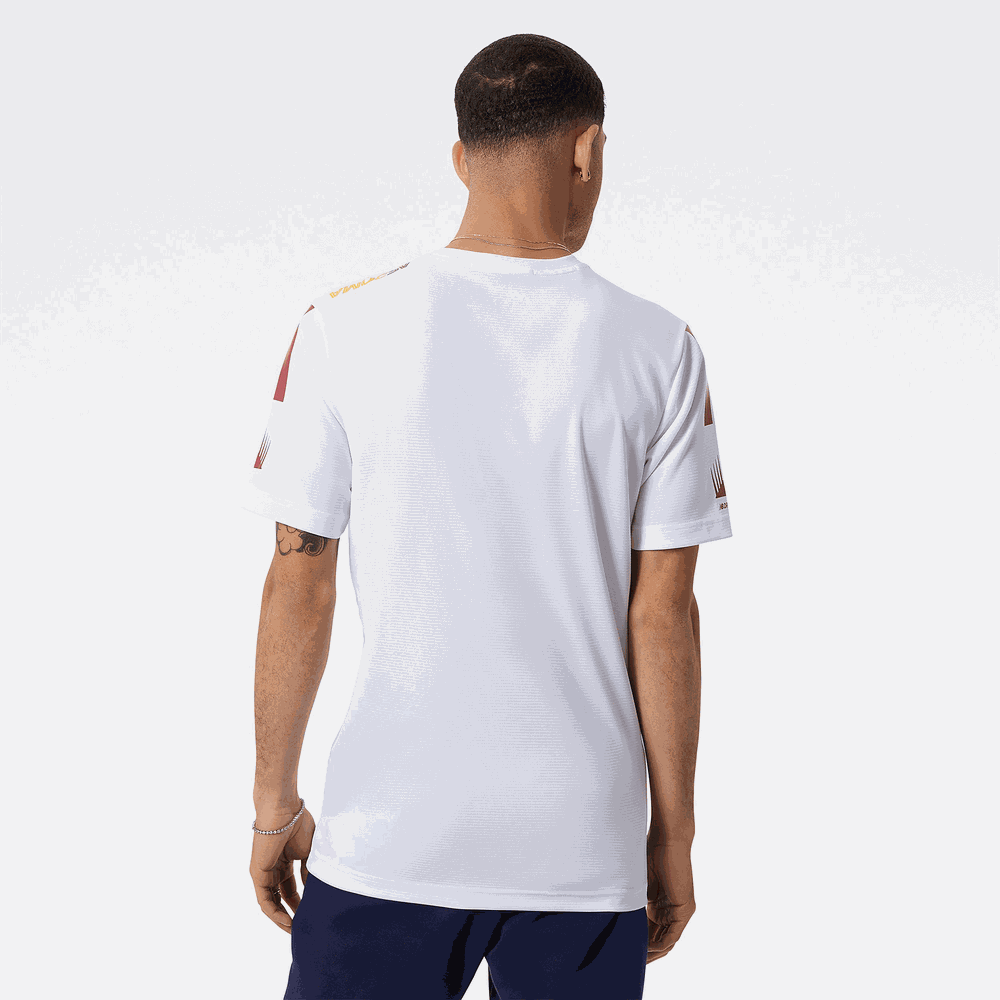 Pánské tričko New Balance AS Roma MT231232AWY – bílé
