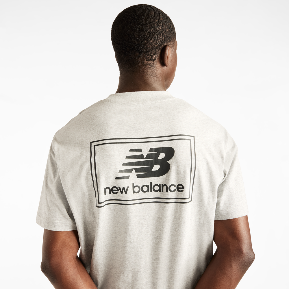 Pánské tričko New Balance Woven Label – šedé