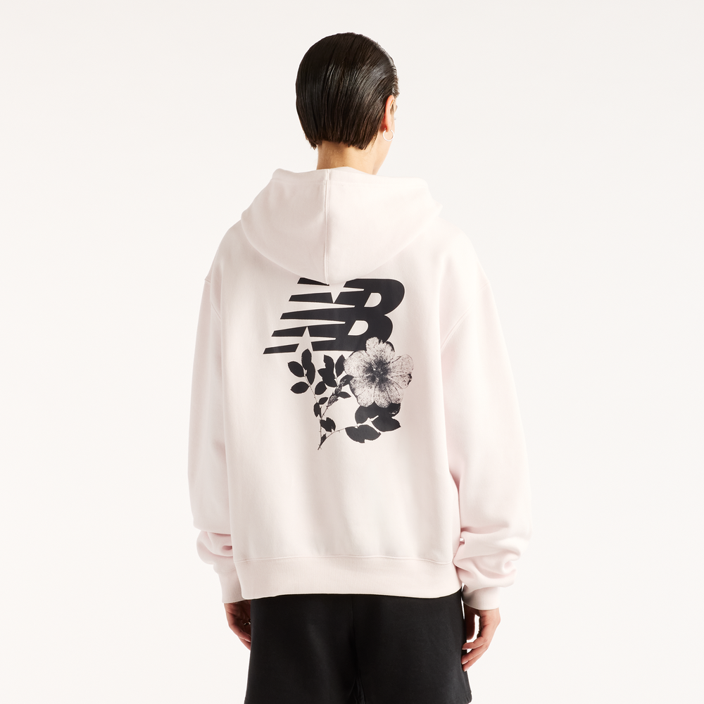 Dámská mikina New Balance Pressed Flowers – růžové