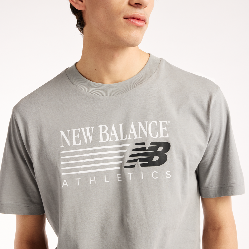 Pánské tričko New Balance Reimagined Graphic – šedé