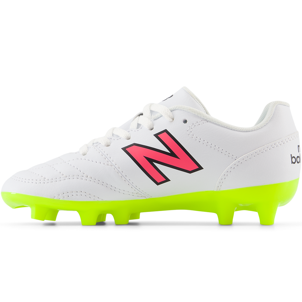 Dětské kopačky New Balance 442 ACADEMY JNR FG V2 JS43FWH2 – bílé