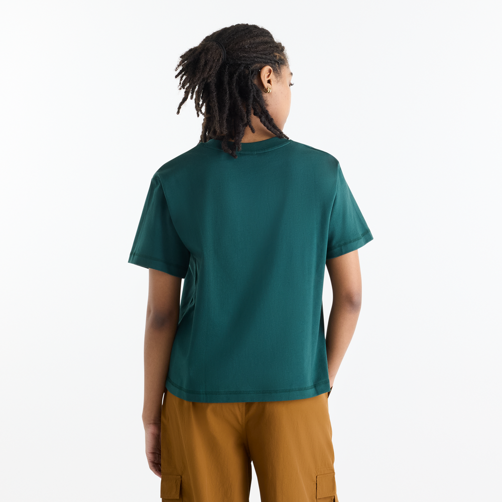 Dámské tričko New Balance Athletics Premium Logo Hip Length – zelené