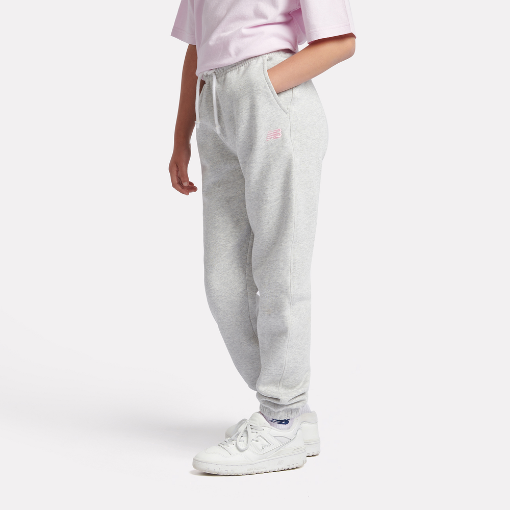 Dětské kalhoty New Balance LAKG0058AHH – šedé