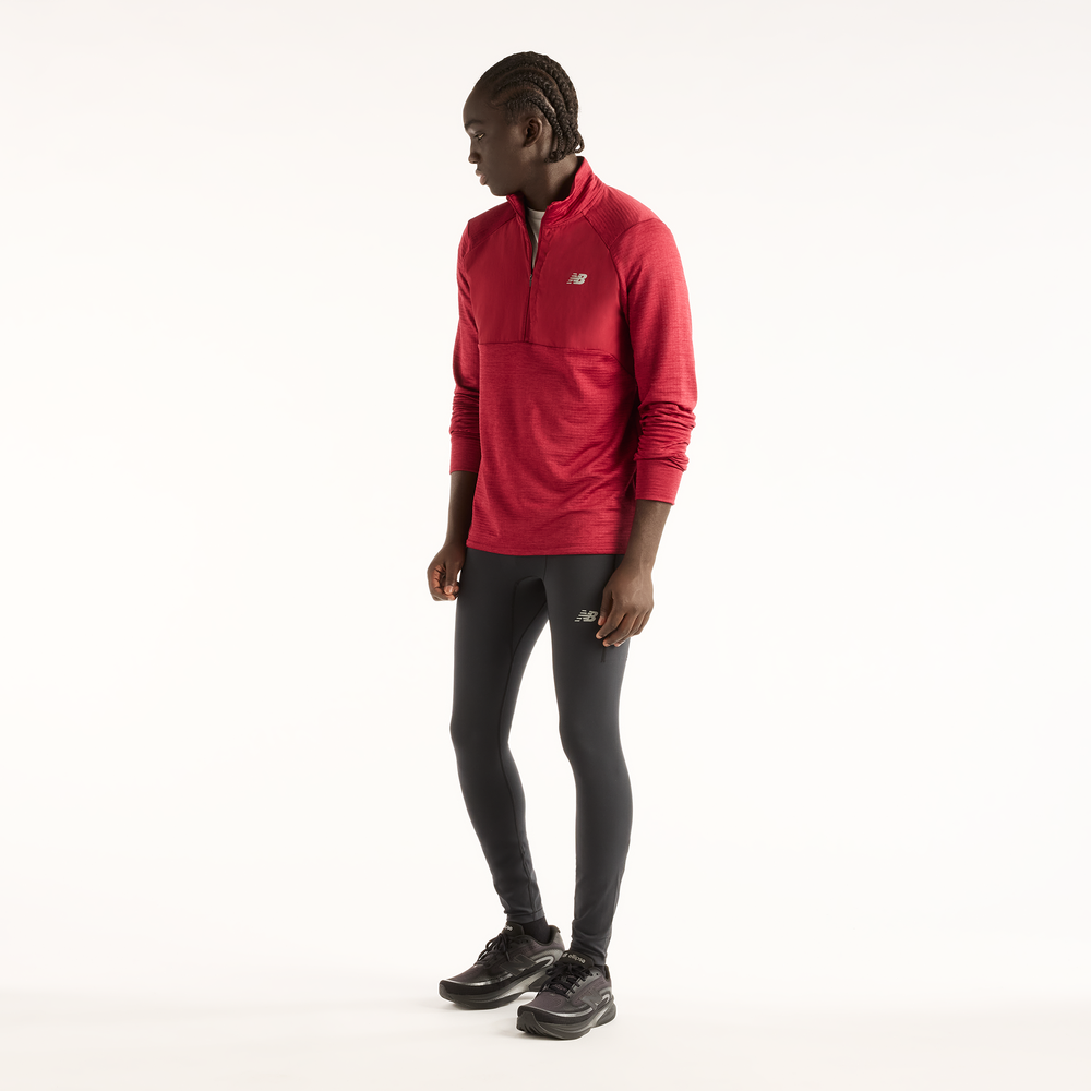 Pánská mikina New Balance RC Essential Heat Grid – červené