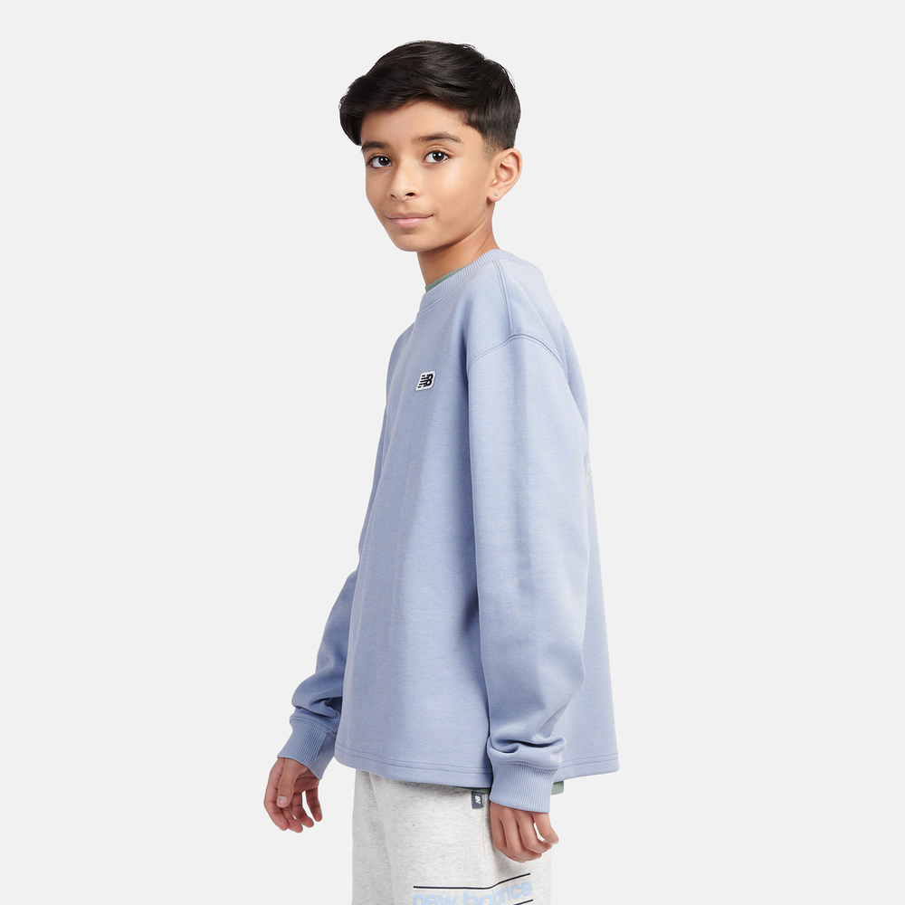 Dětská mikina New Balance LAKB0193DUS – modré