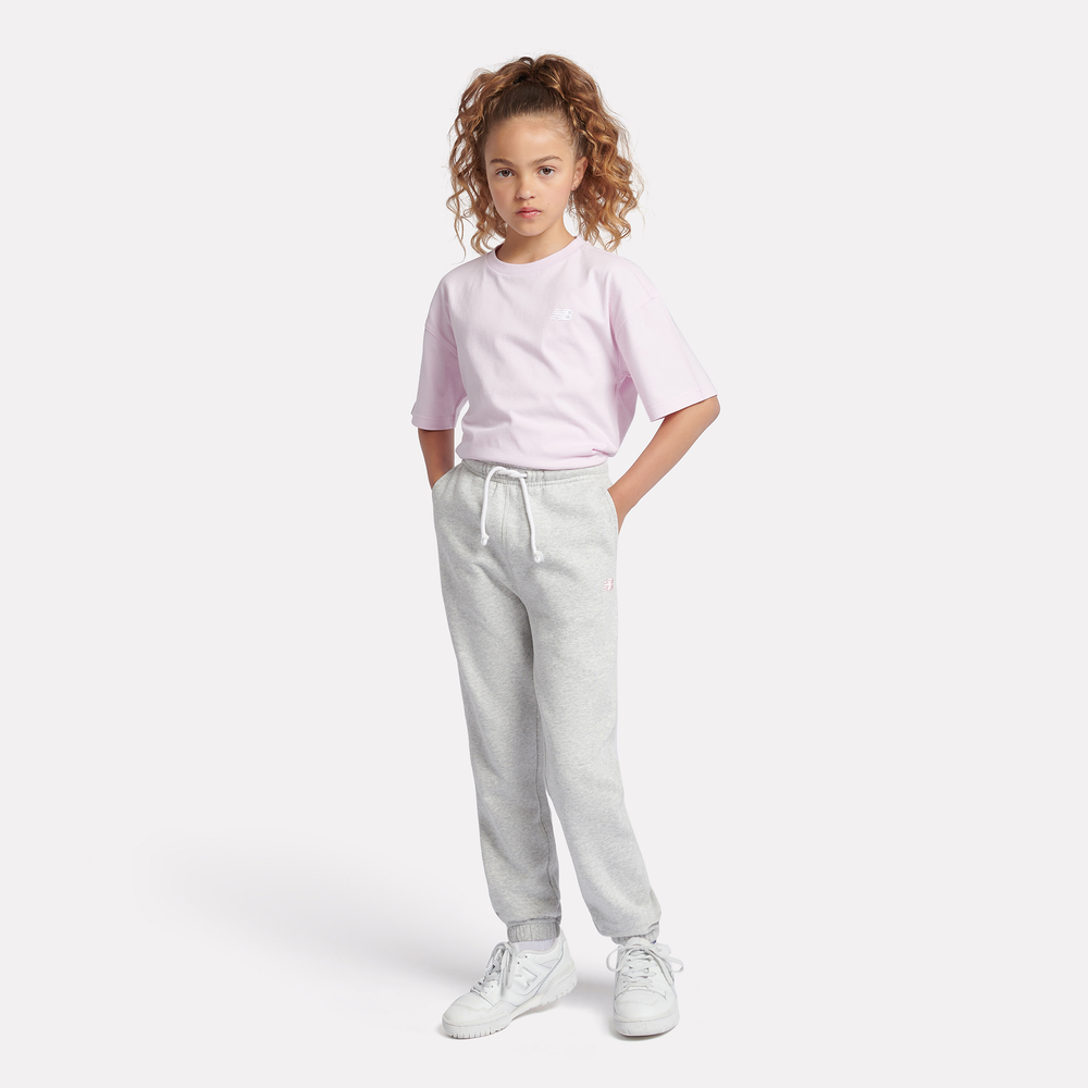 Dětské kalhoty New Balance LAKG0058AHH – šedé