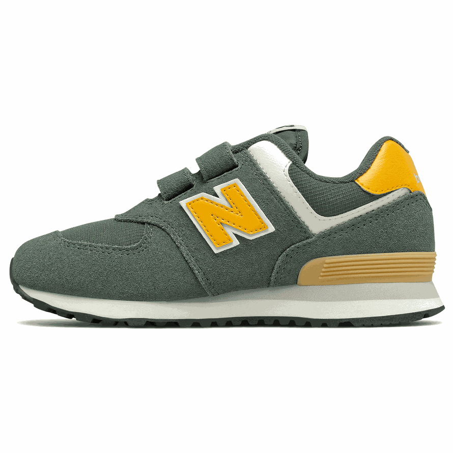 Dětské, klasické, zelené boty New Balance PV574MP2
