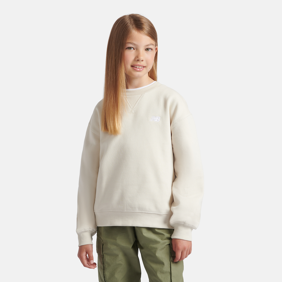 Dětská mikina New Balance LAKG0002LIN – béžové