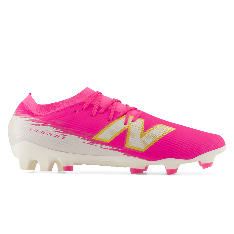 Pánské kopačky New Balance FURON TEAM FG V8 UF3F4KE – růžové