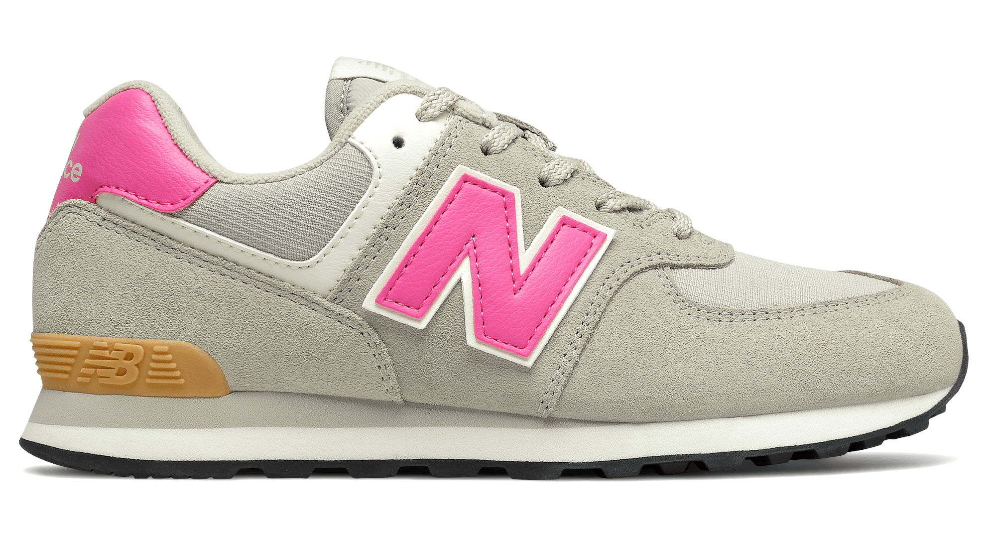 Dětské, klasické, šedé boty New Balance GC574ME2