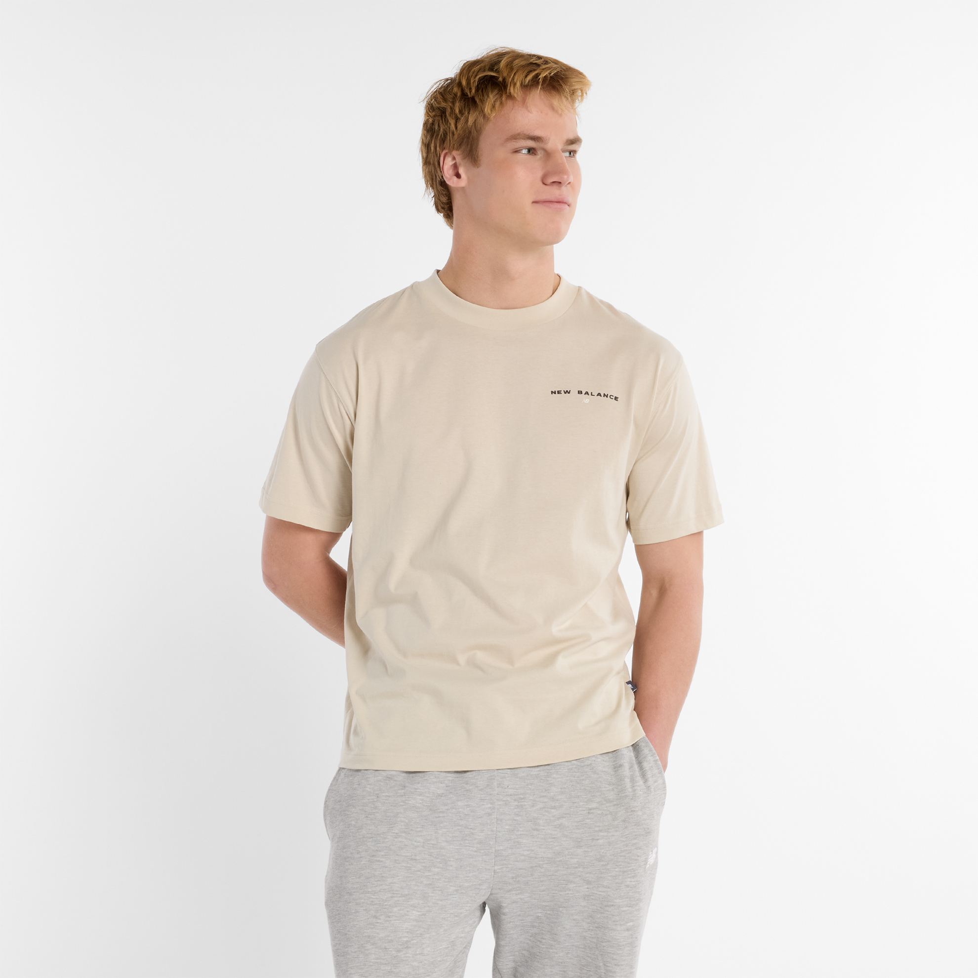 

Pánské tričko New Balance MT51507TWF – béžové