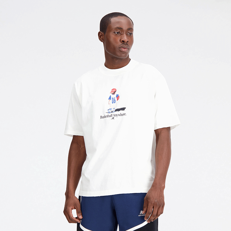 

Pánské tričko New Balance MT33588SST – bílé