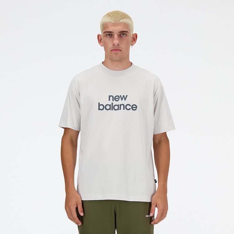 Levně Pánské tričko New Balance MT41582GYM – šedé