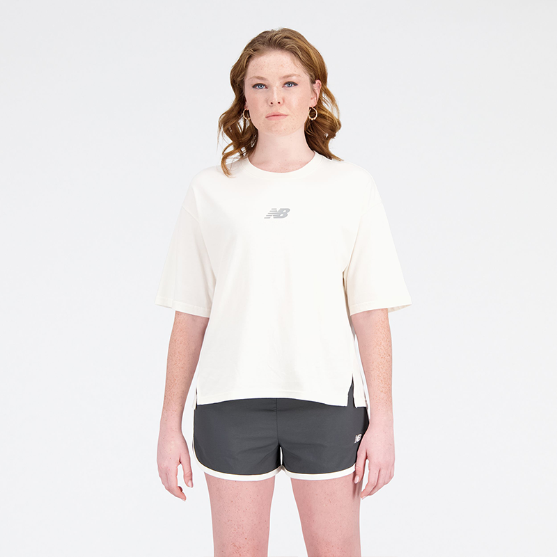 Levně Dámské tričko New Balance WT31511GIE – bílé