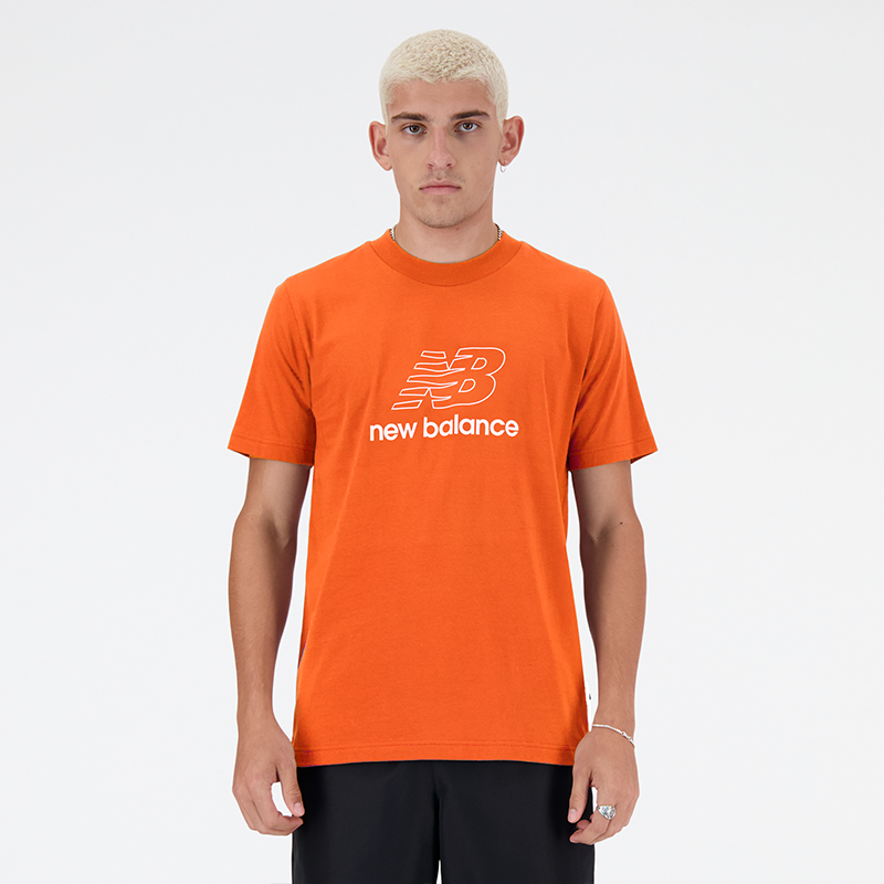 Levně Pánské tričko New Balance MT41906TMO – oranžová