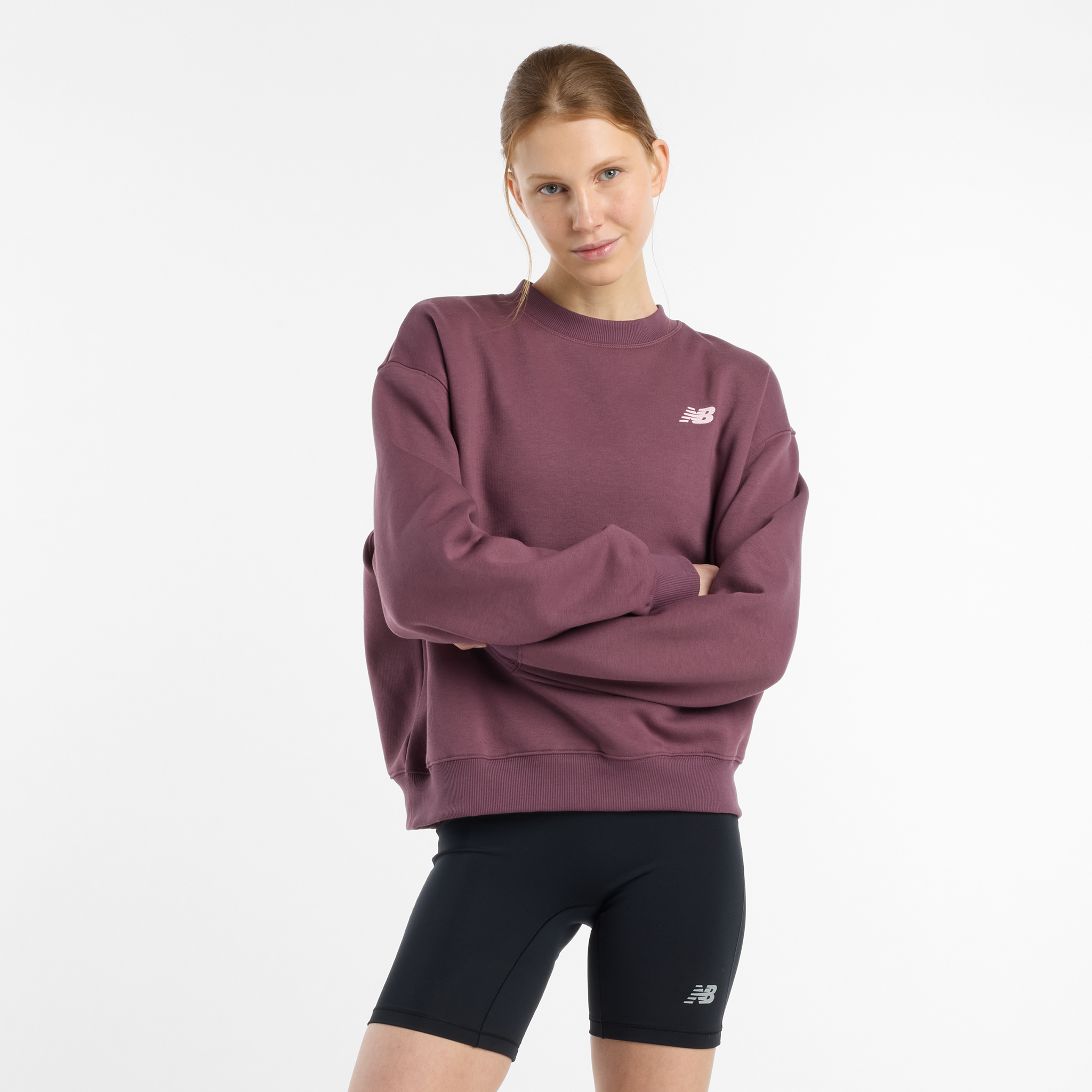 

Dámská mikina New Balance WT51949FDP – bordó