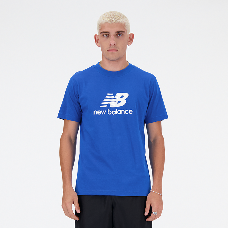 Levně Pánské tričko New Balance MT41502BUL – modré