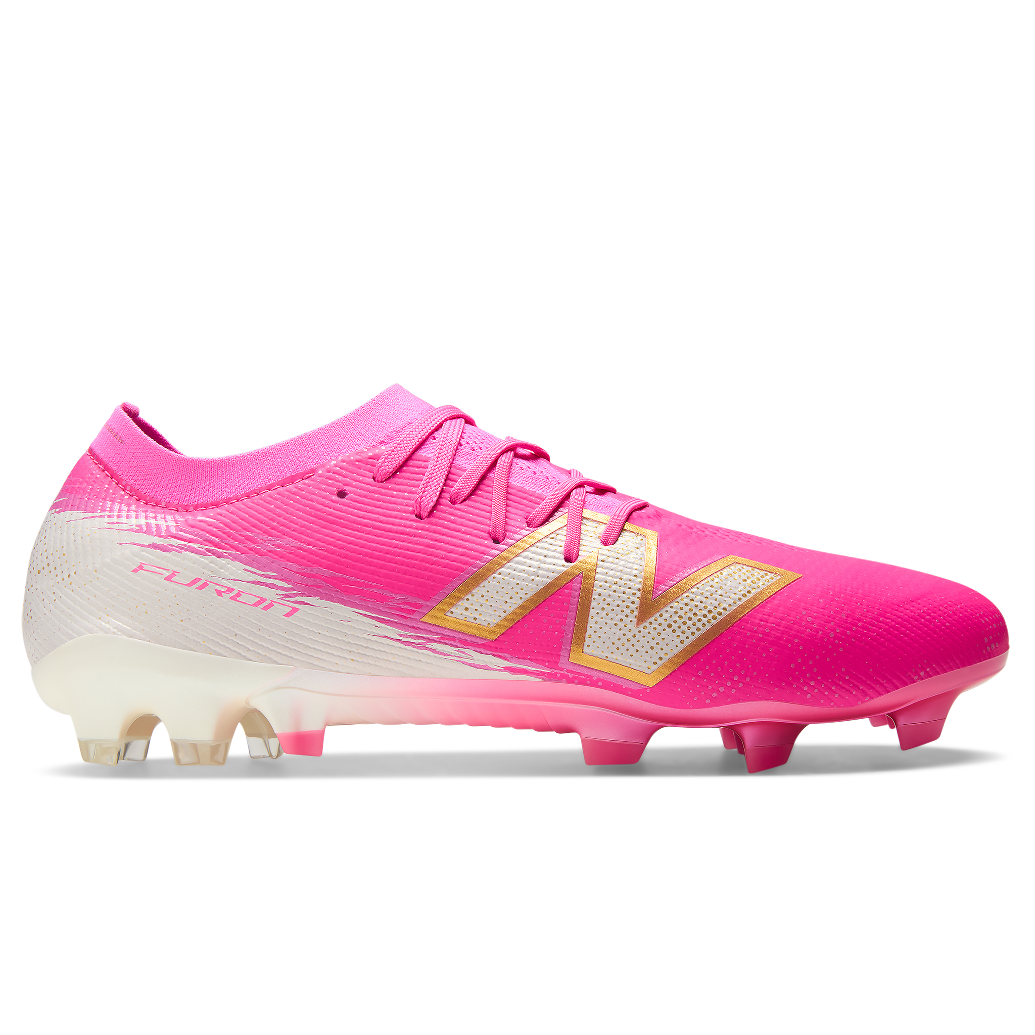 

Pánské kopačky New Balance FURON ELITE FG V8 UF1F6O4 – růžové