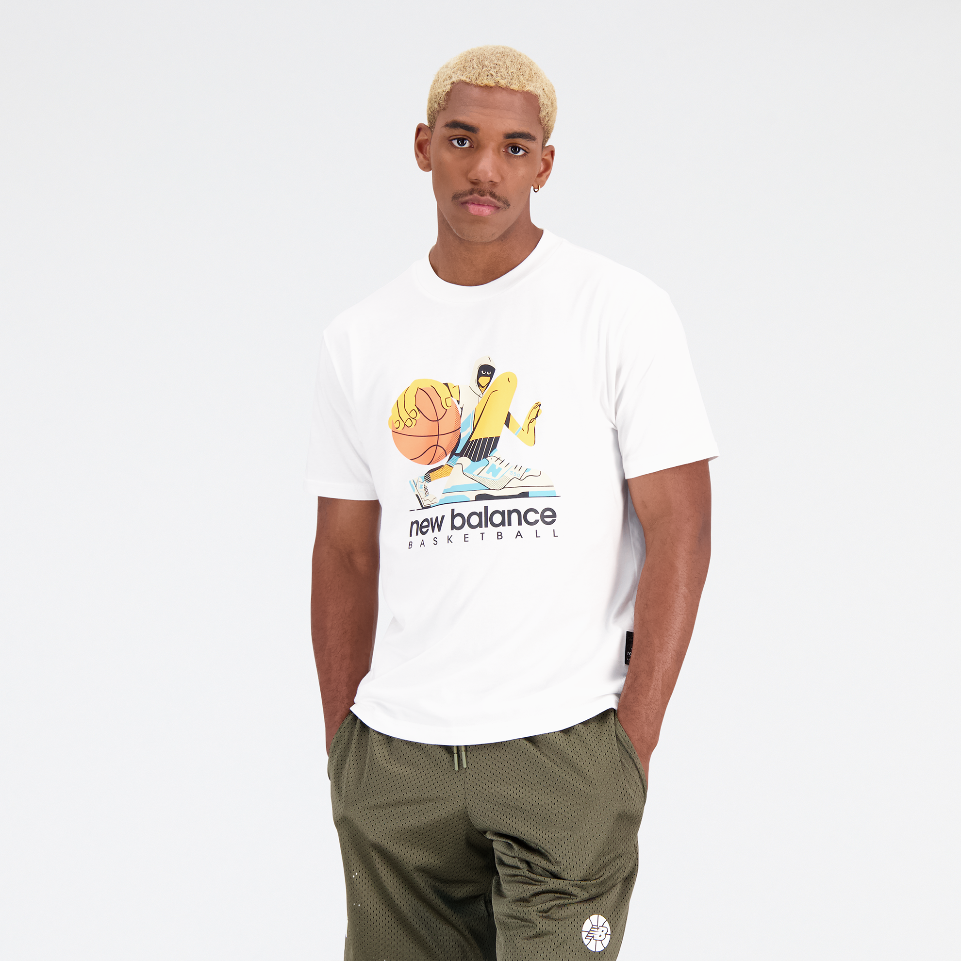 

Pánské tričko New Balance MT31589WT – bílé