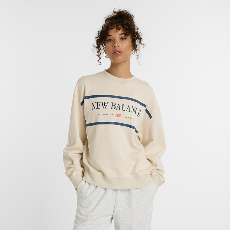

Dámská mikina New Balance WT51923LIN – béžové