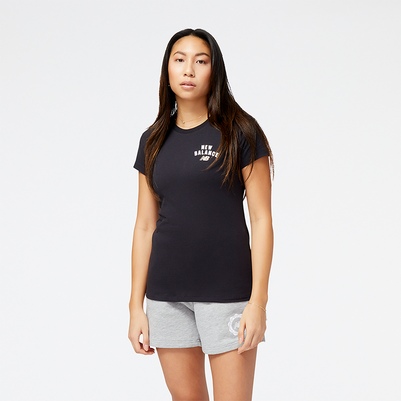 Levně Dámské tričko New Balance WT31804BK – černé