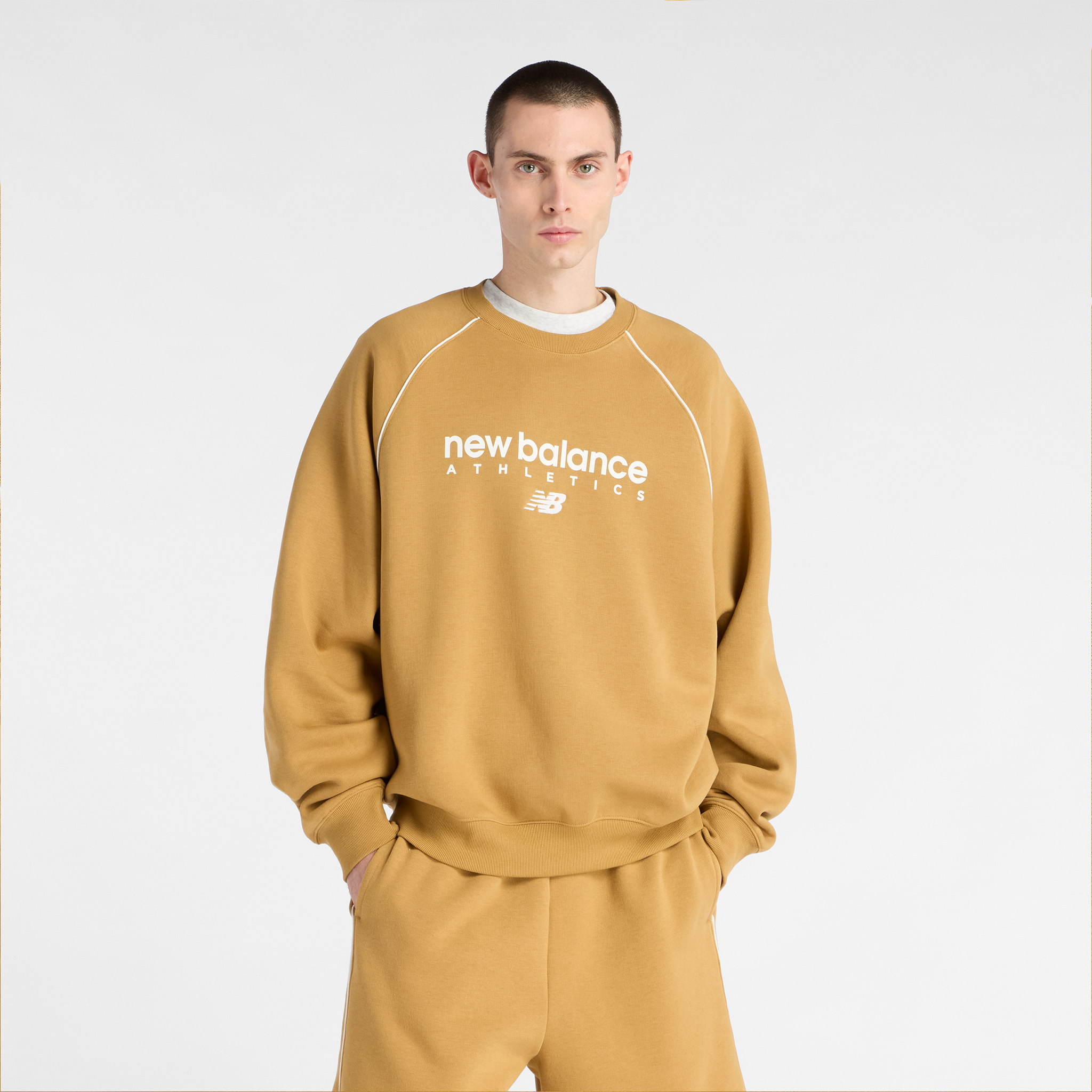 

Pánská mikina New Balance MT61U4JOABG – oranžová