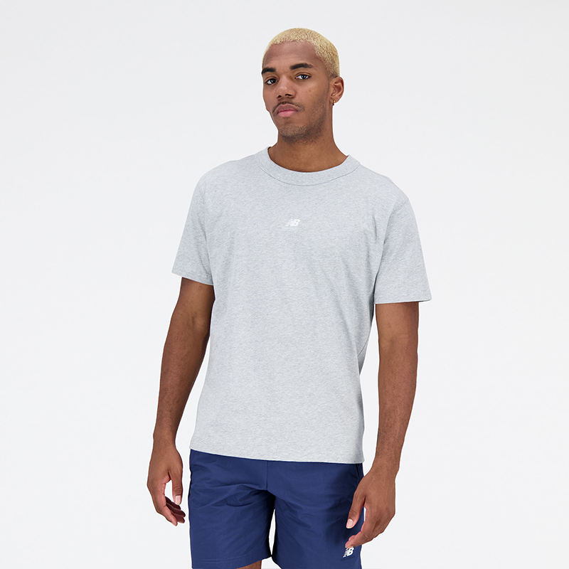 Levně Pánské tričko New Balance MT31504AG – šedé