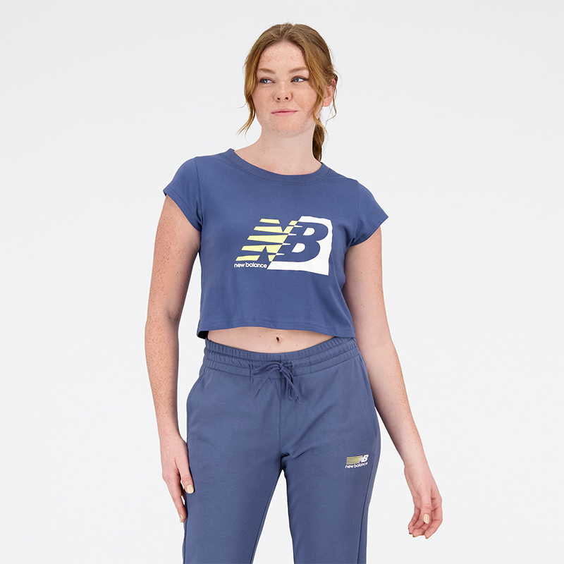 Levně Dámské tričko New Balance WT31817VTI – modré