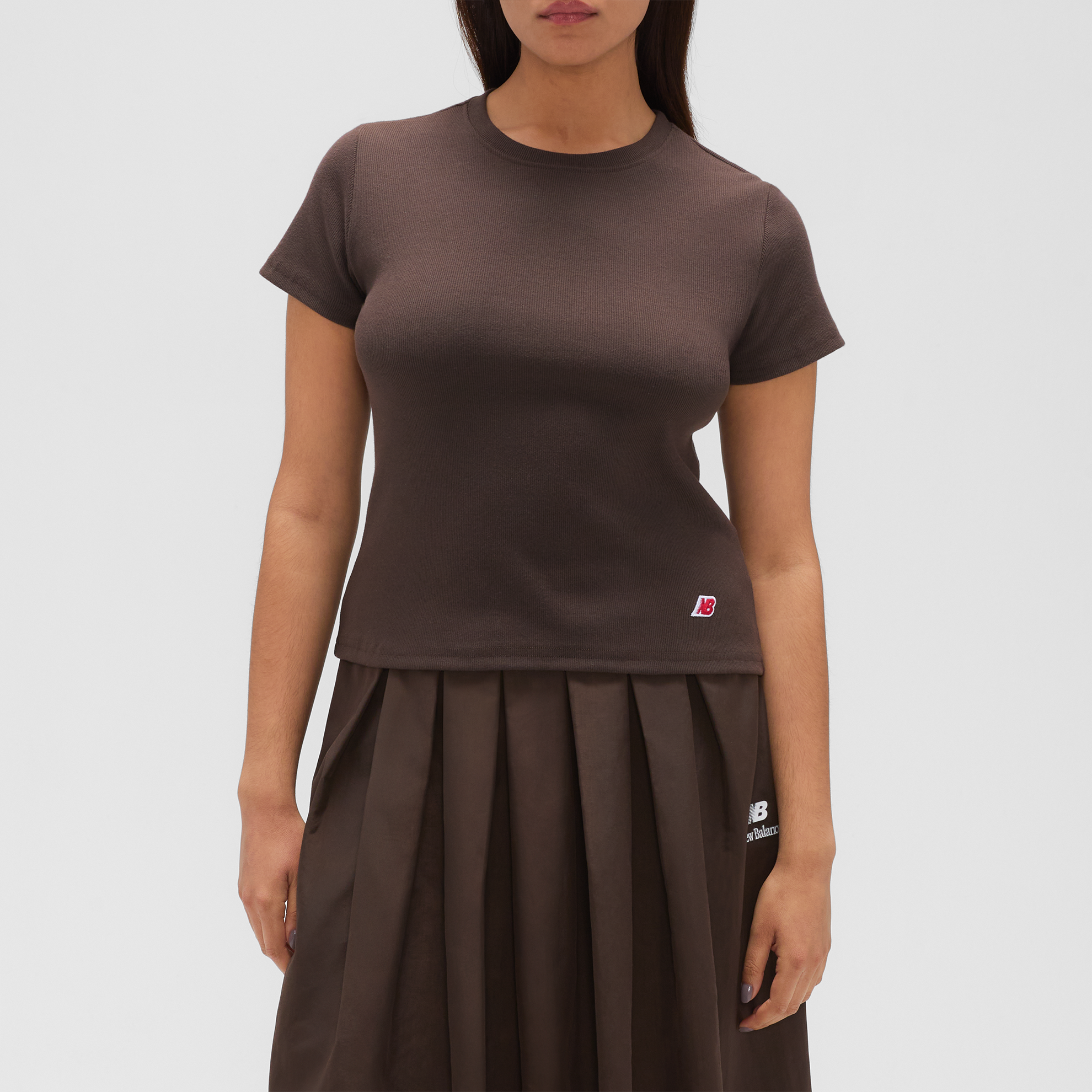 

Dámské tričko New Balance MADE in USA WT53561RHE – hnědý